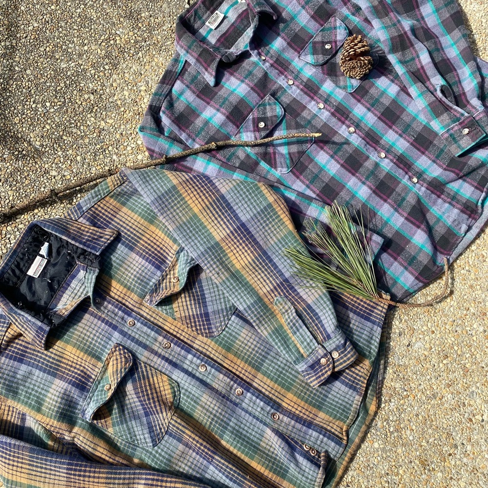 VINTAGE 90’s flannel bundle XL